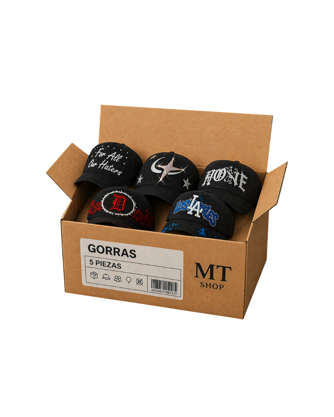 GORRAS 5 PIEZAS