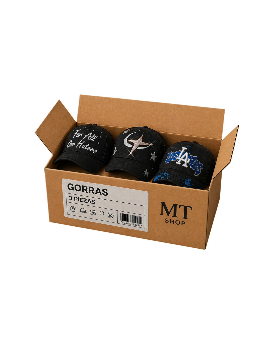GORRAS 3 PIEZAS